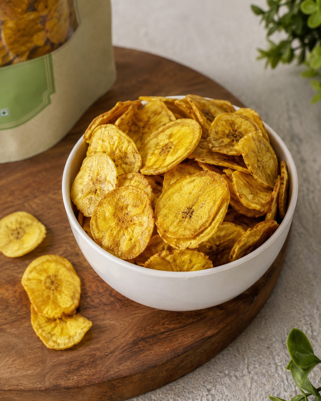 Baked Yellow Banana Wafers
