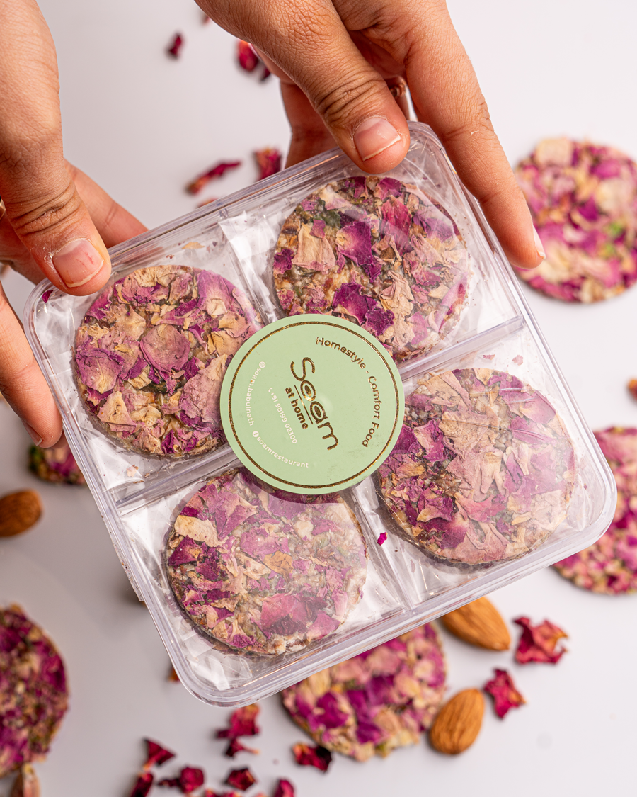 Badam Pista Rose Petal Coin Chikki