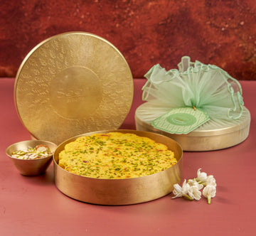 Big Brass Box with Badam Rotla