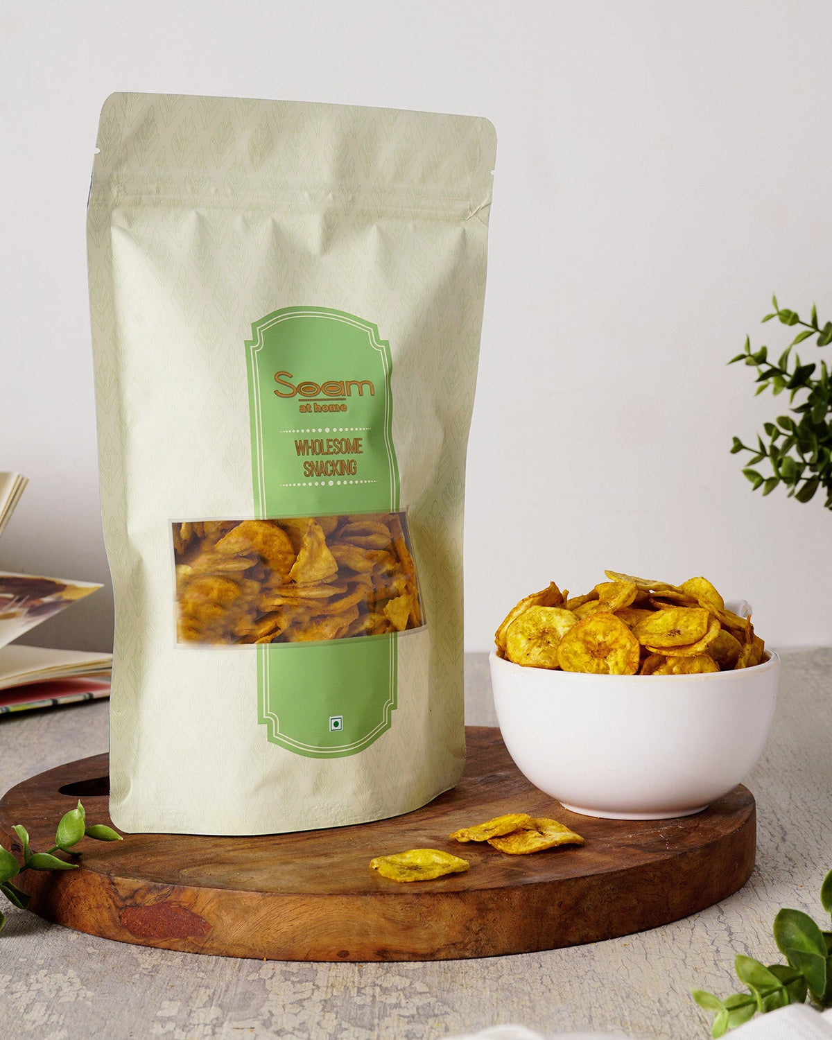 Baked Masala Banana Wafers
